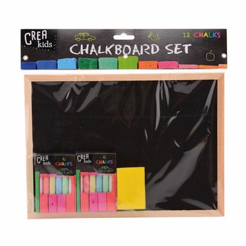 CREA KIDS 어린이 칠판 세트 29x21CM 분필 및 스펀지 포함 (12개입)
