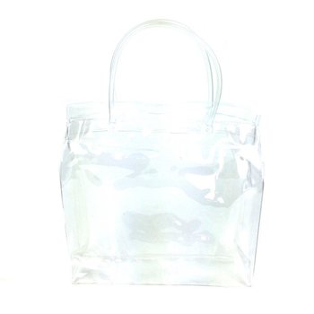 고급 투명 사각 바닥 포장백 튼튼한 손잡이 포함 18.5x18cm (25개입)