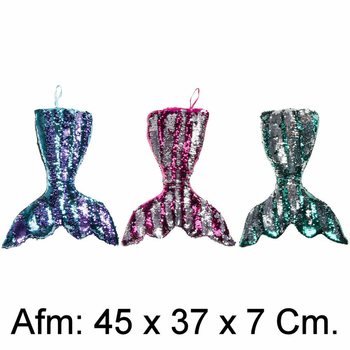 XL 봉제 인어 꼬리 쿠션 - 45cm - 믹스 색상 (4개입)