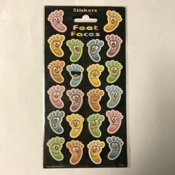 스티커: Vrolijke Voeten / Feet Faces, 20 x 10 cm (10매)