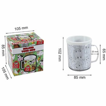 농장 동물 - 직접 색칠하는 컵 (2개입)