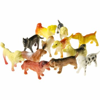 12피스 강아지 및 고양이 장난감 피규어 세트