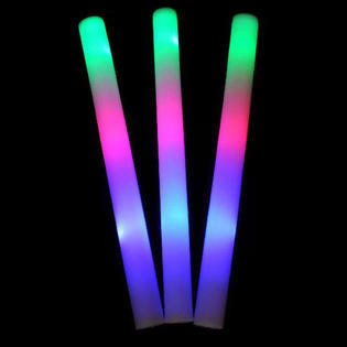 LED 폼 스틱 - 멀티 컬러 파티 스틱 디스플레이 (24개입)