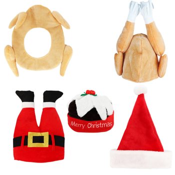 고급 재미있는 크리스마스 모자 믹스 - XMAS CAPS (6개입)