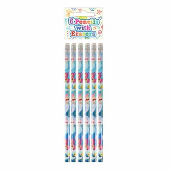 인어공주 지우개 연필 6종 세트 - 디스플레이 박스 (24세트입)