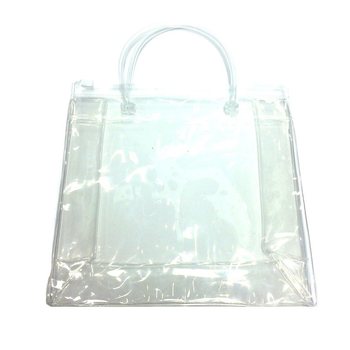 고급 투명 사각 바닥 포장백 튼튼한 손잡이 포함 18.5x18cm (25개입)