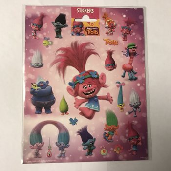 트롤(Trolls) 대형 스티커 시트, 20x16 cm (10매입)
