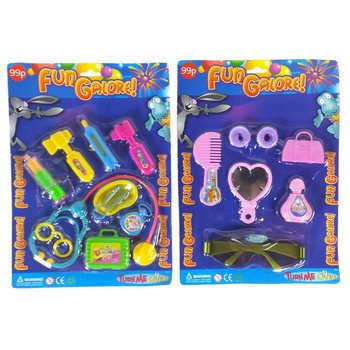 Fun Galore 여아용 완구 놀이 세트 카드 포장 30cm (12개입)