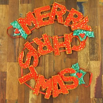 고급 "Merry Christmas" 크리스마스 가랜드 (6개입)