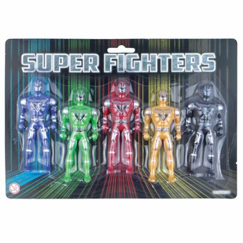 SUPER FIGHTERS - 5인조 액션 피규어 카드 세트 (6개입)