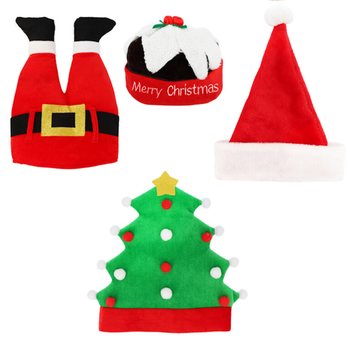 고급 재미있는 크리스마스 모자 믹스 - XMAS CAPS (6개입)