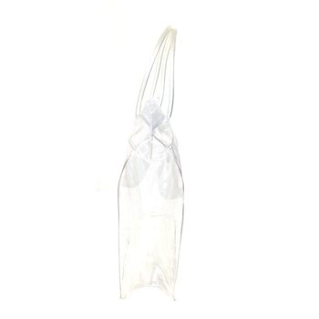 고급 투명 사각 바닥 포장백 튼튼한 손잡이 포함 18.5x18cm (25개입)