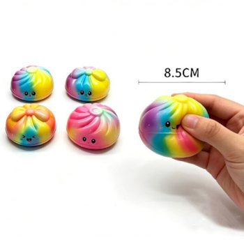 RAGE 레인보우 만두 스퀴시 대형 - PU 폼 에디션 8.5cm (12개입)