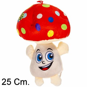 대형 봉제 버섯 인형 (얼굴 포함) - 25 CM - 믹스 컬러 (6개입)