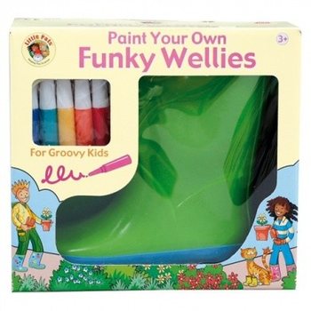 FUNKY WELLIES - 나만의 부츠 꾸미기 (컬러링 레인부츠) - 그린 / 사이즈: 28
