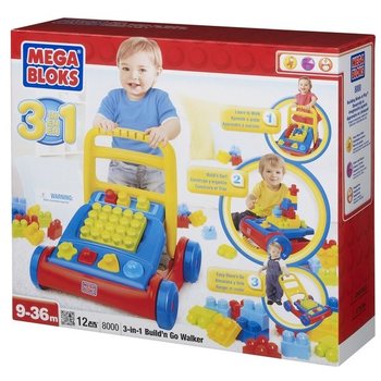 메가블럭 MEGA BLOKS 3-in-1 빌드앤고 워커 걸음마 보조기 - 8000