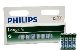 12x 배터리 "PHILIPS - SUPER HEAVY DUTY" AA - LONGLIFE (12개입 블리스터)