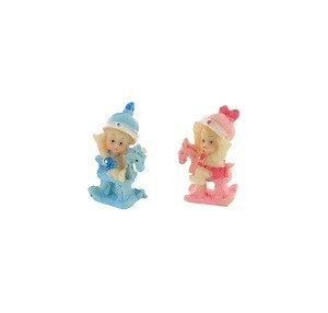 흔들목마를 탄 아기 장식 5 cm (24개입)