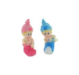 신발 속 아기 장식 인형 7 cm (16개입)