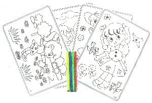 사인펜 포함 컬러링 세트 (12개입)