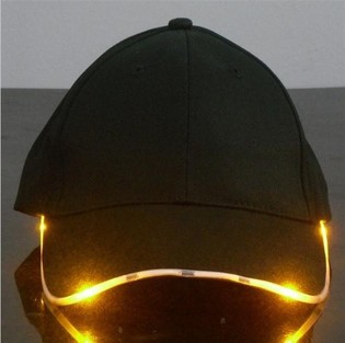 야광 LED 모자 / 파티 캡 - 색상: 오렌지 (12개입)