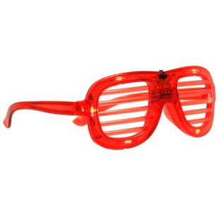 LED SHUTTER SHADES 셔터 셰이드 안경 - 색상: 레드 (12개입)