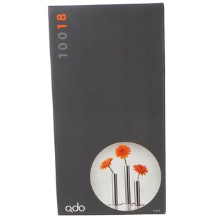 QDO - 스테인리스 스틸 일륜 삽지 화병, 3개 세트 (1세트)