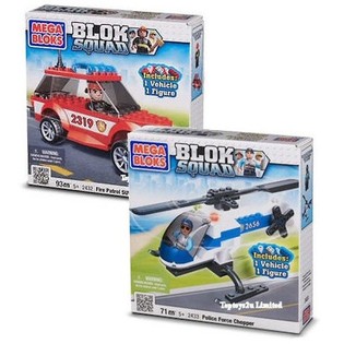 메가블럭 MEGA BLOKS - 소방 순찰 SUV 및 경찰 헬기 세트 (2개입)