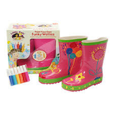 직접 색칠하는 레인부츠 Funky Wellies - 핑크 / 사이즈: 28
