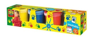 SES 핑거 페인트, 페인트 세트 4x150ml (4색) (1개)