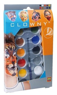 SES Clowny 수성 페이스 페인팅 세트 (10색) (1개)