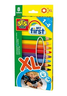 SES Creative My First - 유아용 XL 색연필 (8색 세트)
