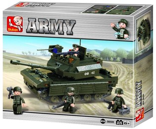 Sluban 밀리터리 탱크 M38-B6500 블록 완구 (1개)