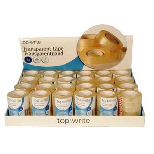 TOPWRITE - 투명 테이프 6롤 세트 디스플레이 (24세트 x 6롤)