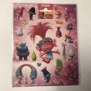 트롤(Trolls) 대형 스티커 시트, 20x16 cm (10매입)