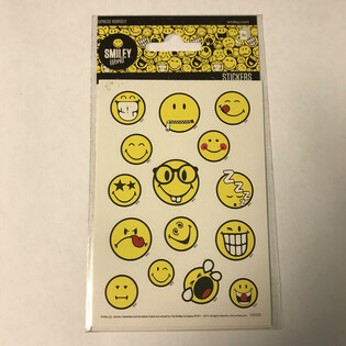 스티커 시트: 스마일리, 크기 16 x 9 cm (10개)
