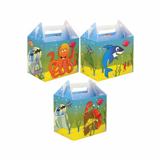 메뉴 박스 &ndash; SEA LIFE &ndash; 14 x 9.5 x 18 cm (24개입)