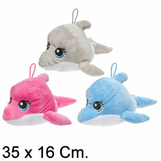 대형 봉제 돌고래 인형, 35cm - 믹스 컬러 (6개입)