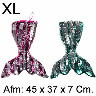 XL 봉제 인어 꼬리 쿠션 - 45cm - 믹스 색상 (4개입)