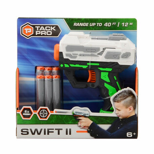 Tack Pro Swift II 다트 건 (소프트 다트 6개 포함)
