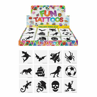 FUN TATTOO&rsquo;S - 모델: 남아용, 팩당 12개입 디스플레이 (48팩입)