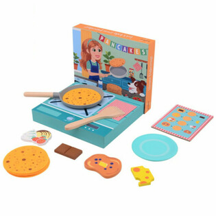 JOUECO - 원목 팬케이크 놀이 세트 - 사용 연령: 3세 이상 (1개)