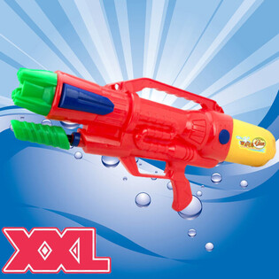 XXL 물총 - 슈퍼 소커 물총 - 크기: 63.5 x 10 x 26 CM - 더블 샷 물총 (1개)